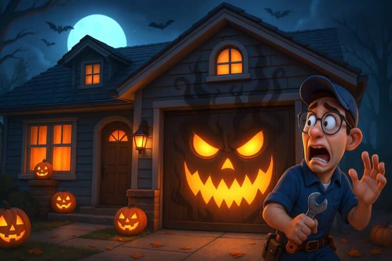 GDP Halloween Garage door